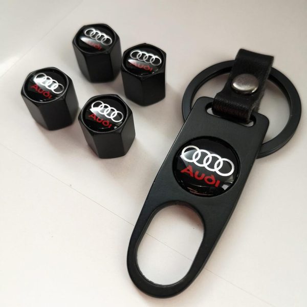Комплект ковпачків на ніпель audi (чорні)